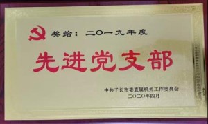 喜讯：子长农商银行荣获”先进党支部“荣誉称号
