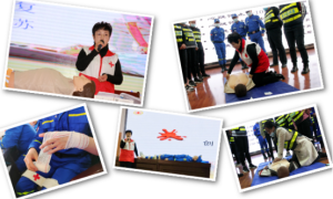 渭南市红十字会蒲城蓝天救援队应急救护开班仪式在蒲城县中医医院举行