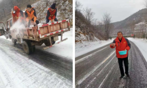 宜川公路管理段：闻雪而动 防滑保畅