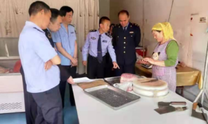 洛川县公安局环食药大队对冷鲜肉市场进行专项检查