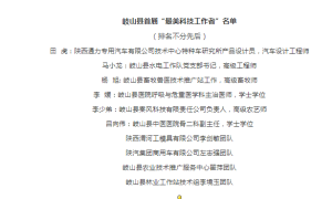 快来看有没有你认识的！岐山县首届“最美科技工作者” 评选结果公示