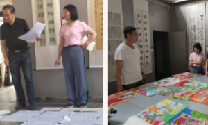 “我为党旗增光彩”——汉滨区教育系统举办师生庆祝建党100周年书画作品展评活动