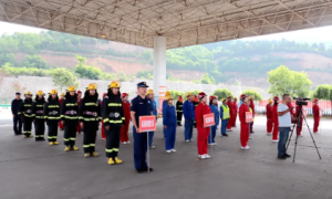 落实安全责任 推动安全发展——店头镇联合黄陵县天然气有限任公司开展事故应急抢险救援演练