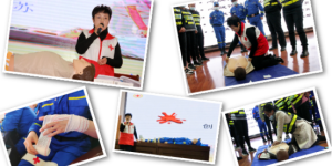 渭南市红十字会蒲城蓝天救援队应急救护开班仪式在蒲城县中医医院举行